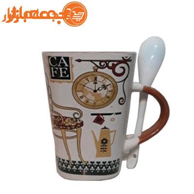 لیوان قهوه قاشق دار