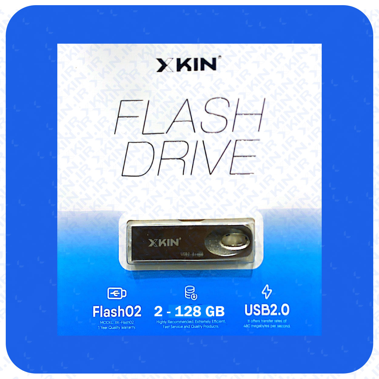 فلش مموری 4 گیگابایت XKIN مدل XK-FLASH02 | بدنه فلزی مقاوم | گارانتی تعویض 1 ساله | کاربرد های بی شمار