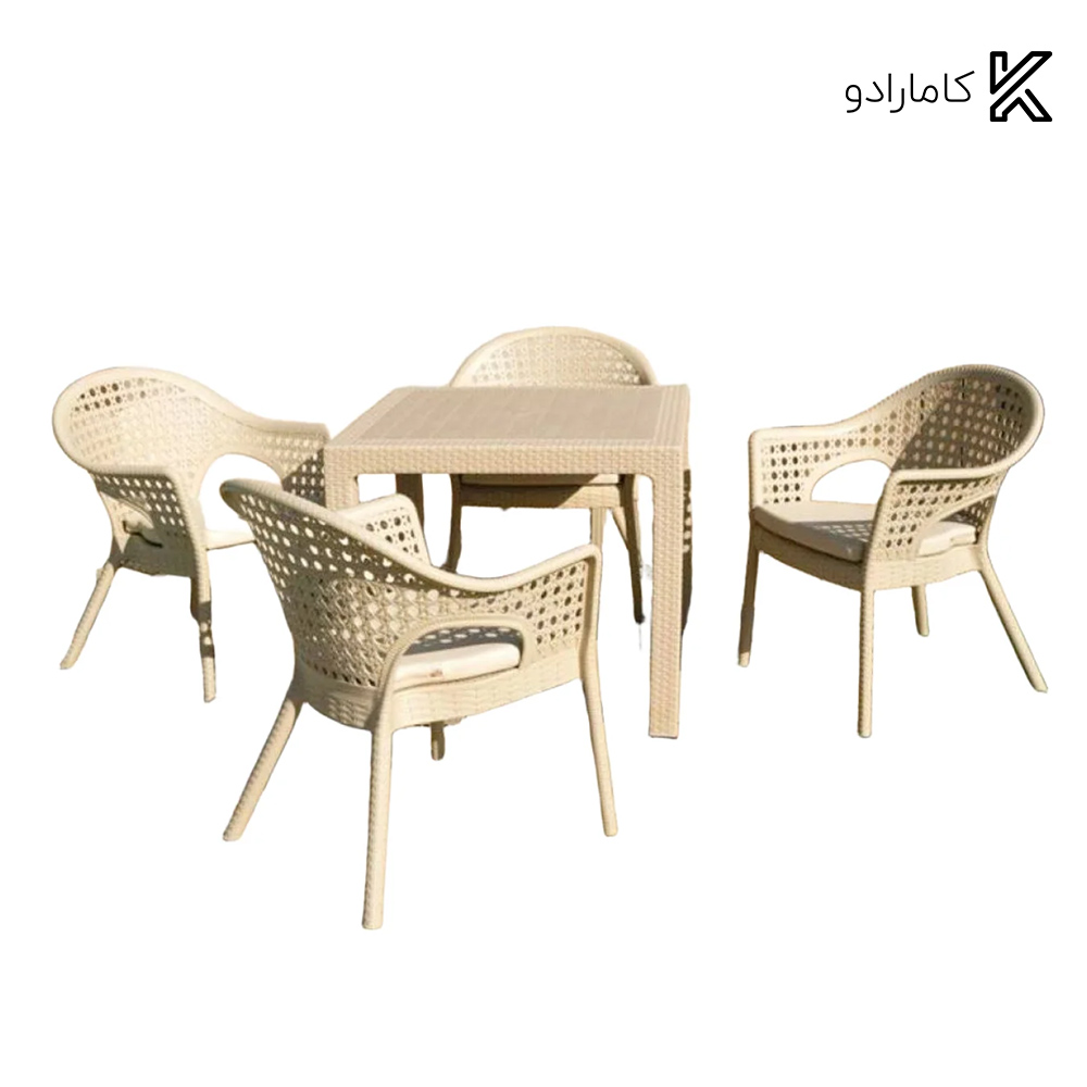 ست میز و صندلی 4 نفره پلاستیکی کد 323-999 ناصر پلاستیک — تصویر ۲