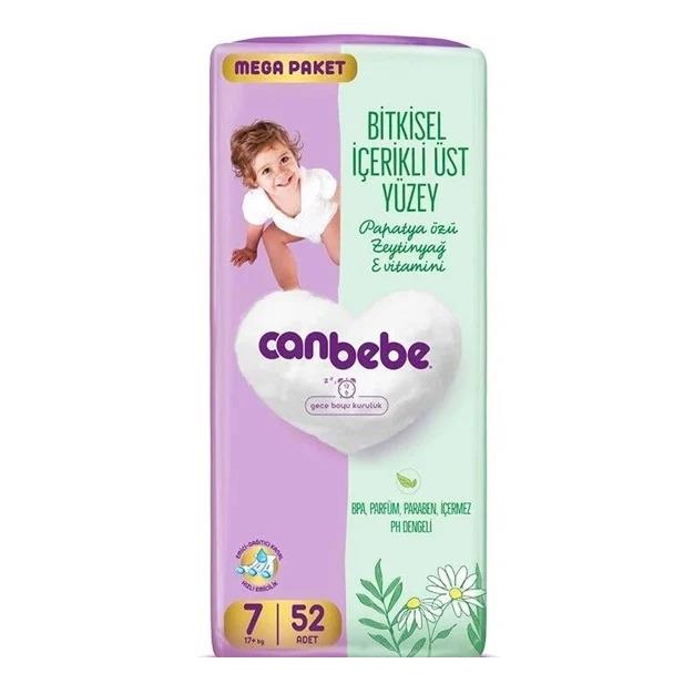 پوشک چسبی جان به به Canbebe سایز ۷ بسته ۵۲ عددی