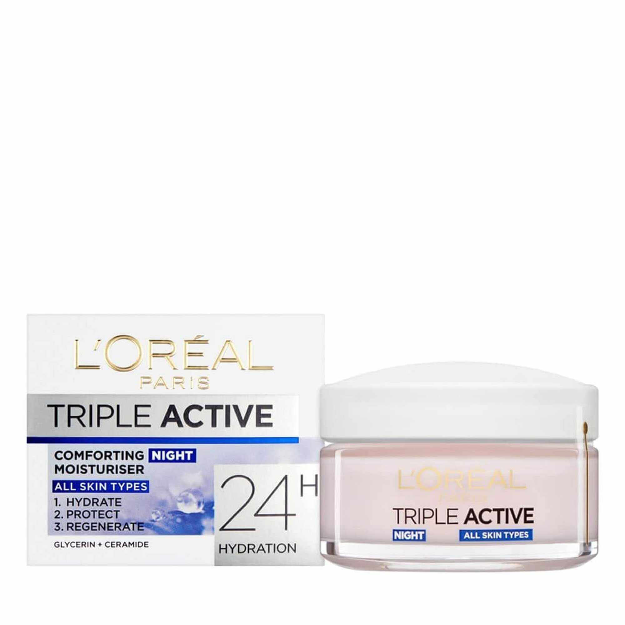کرم تریپل اکتیو شب لورآل Triple Active حجم 50 میل