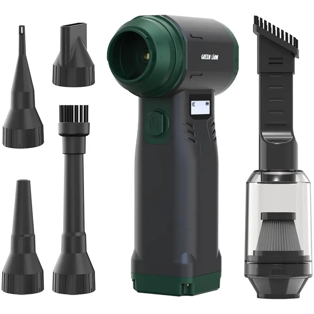 جت فن و جارو شارژی گرین لاین مدل Air Master GNAIRMBLW90BK — تصویر ۳