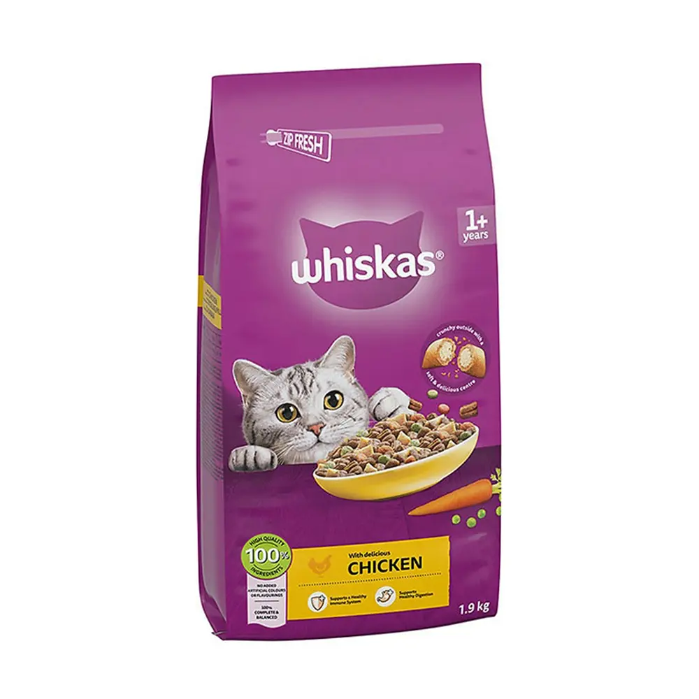 غذای گربه مغزدار با طعم مرغ ویسکاس – Whiskas Chicken