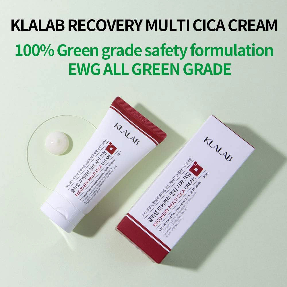 کرم مرطوب‌ کننده و ترمیم‌ کننده سد دفاعی پوست سوپر سیکا برند کلالب KLALAB Recovery Multi CICA Cream 80ml — تصویر ۷