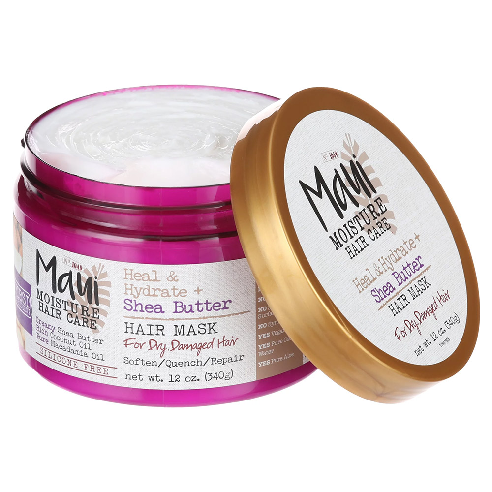 ماسک مو تقویت کننده و آبرسان قوی شی باتر مائوئی-مائویی Maui Moisture Heal & Hydrate + Shea Butter Hair Mask 340g — تصویر ۲