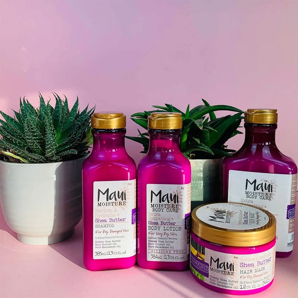 ماسک مو تقویت کننده و آبرسان قوی شی باتر مائوئی-مائویی Maui Moisture Heal & Hydrate + Shea Butter Hair Mask 340g — تصویر ۴