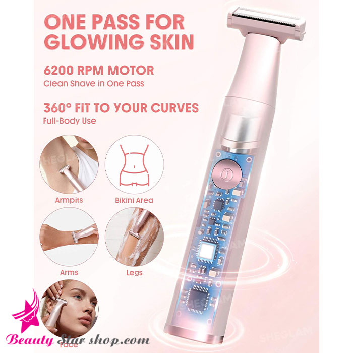 شیور صورت و بدن تک تیغه شیگلم مدل Smooth Moves Single-Blade Electric Razor — تصویر ۷