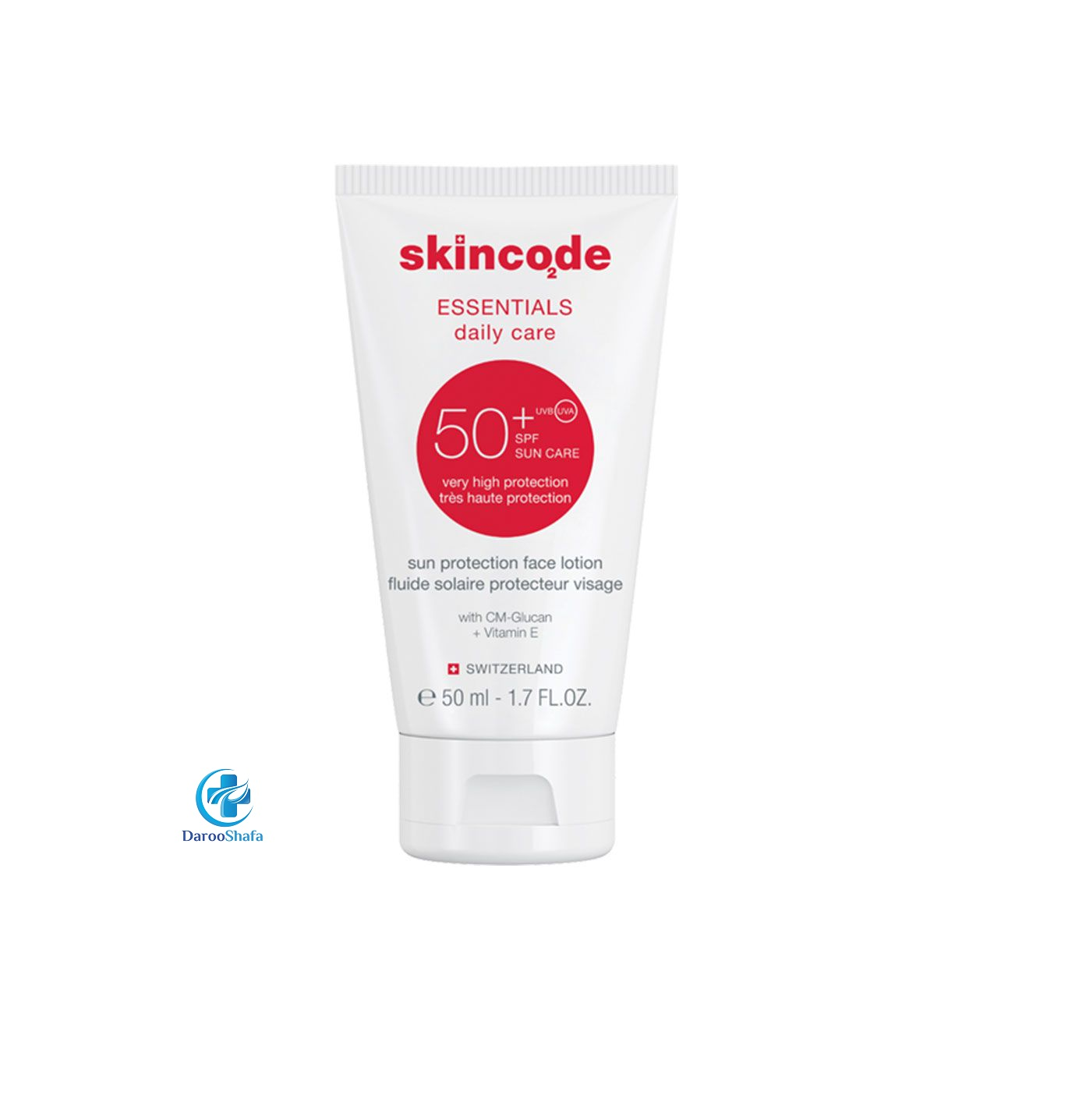 لوسیون ضد آفتاب SPF 50 بی رنگ اسکین کد