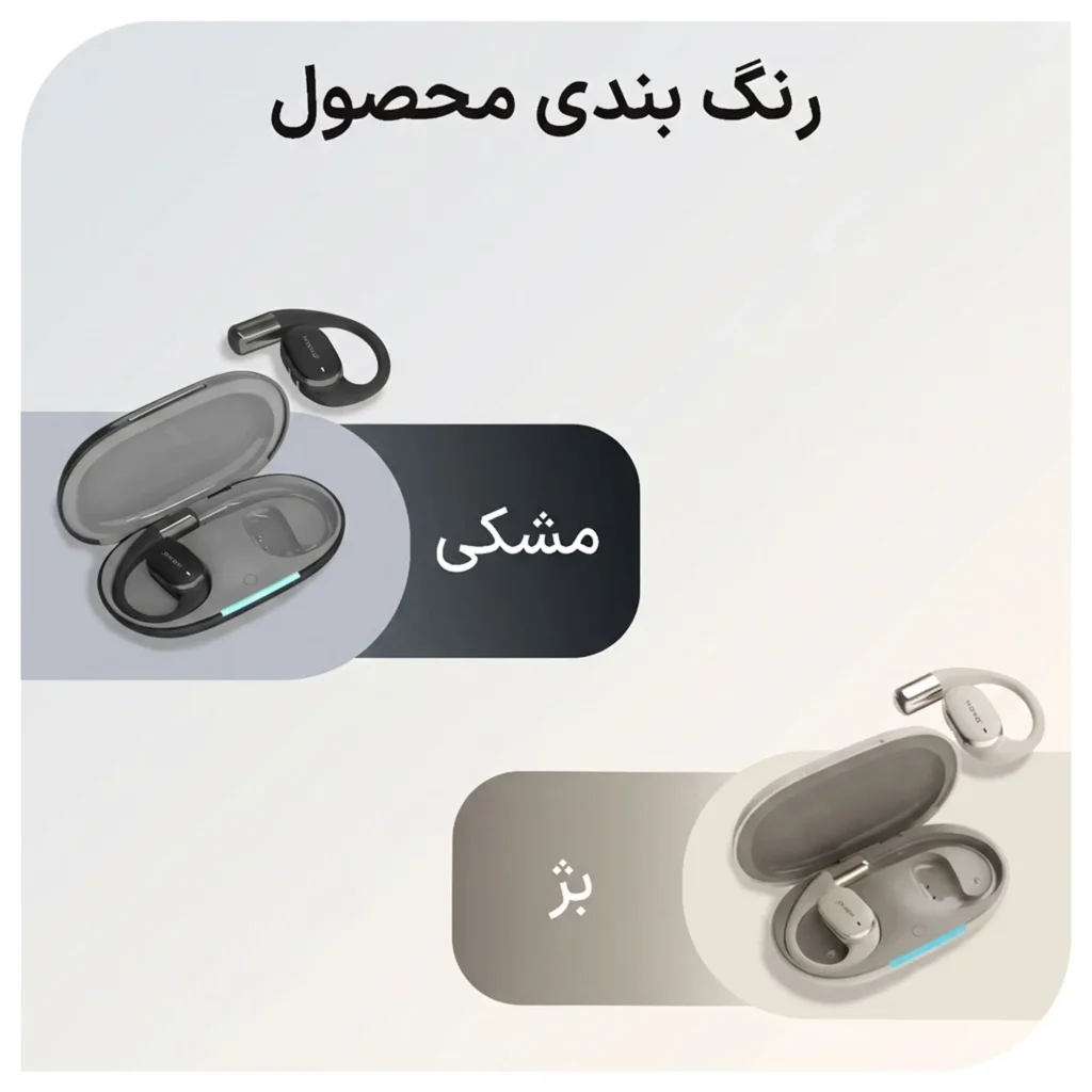 هندزفری بلوتوثی OWS نوکسو مدل TN‑9 طراحی دورگوش Open‑Ear با بلوتوث 5.4 — تصویر ۴
