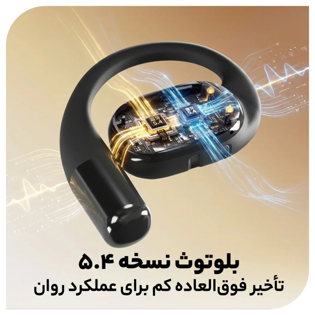 هندزفری بلوتوثی OWS نوکسو مدل TN‑9 طراحی دورگوش Open‑Ear با بلوتوث 5.4 — تصویر ۵