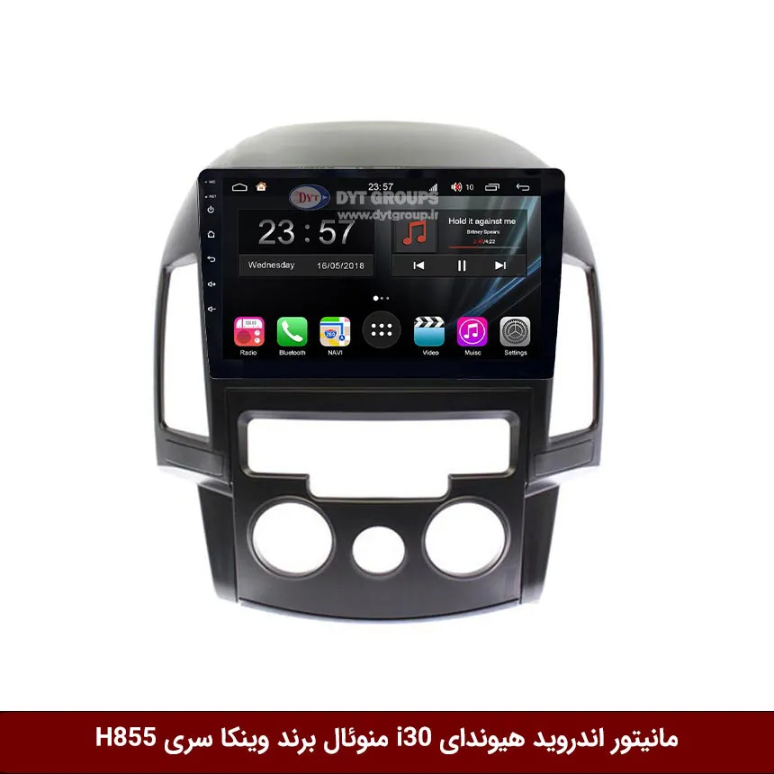 مانیتور اندروید هیوندای i30 منوئال برند وینکا سری H855