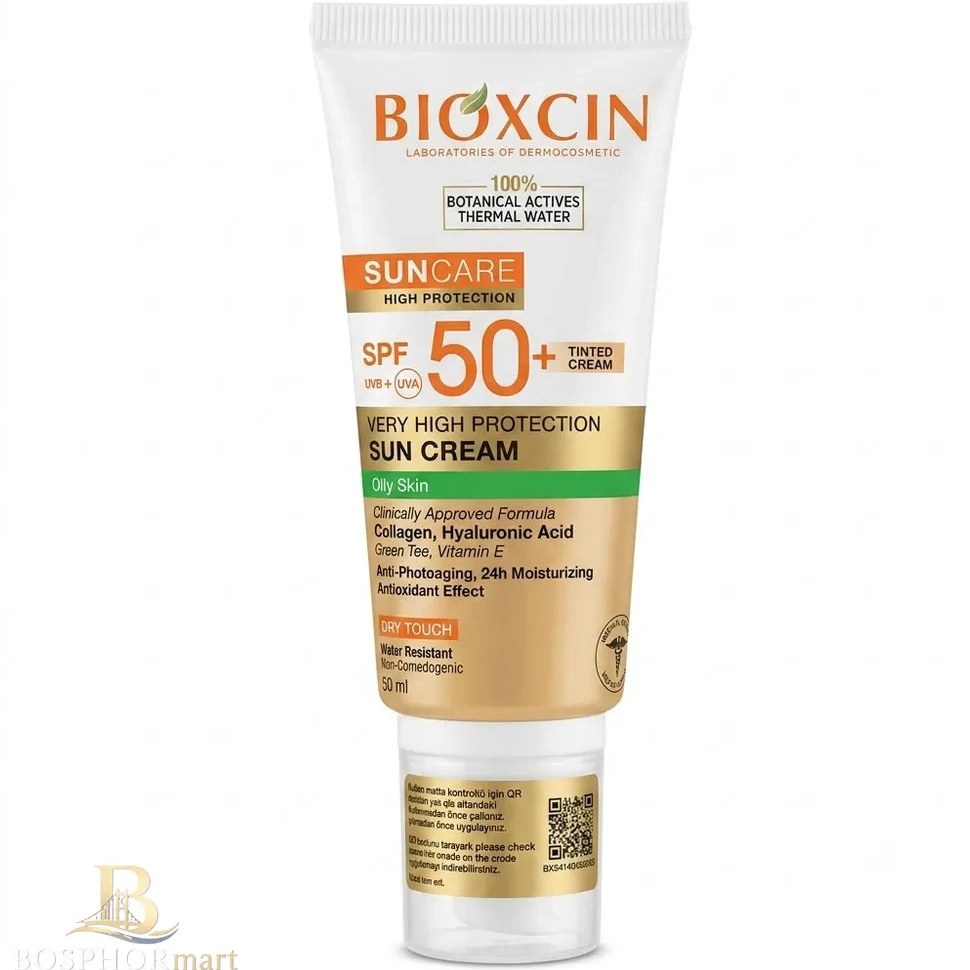 ضدآفتاب رنگی پوست چرب SPF50 بیوکسین 50میل اصل