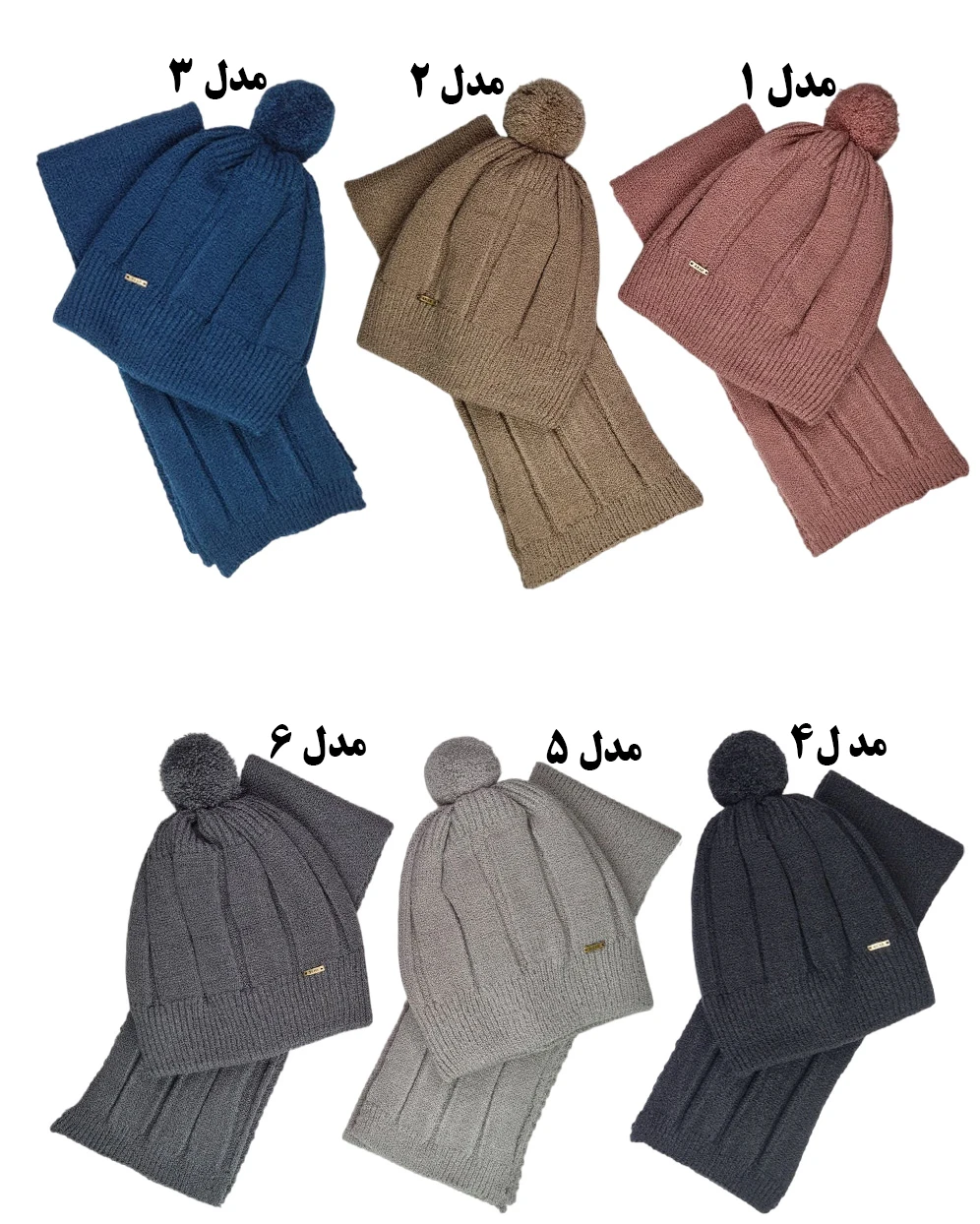 شال و کلاه زمستانی زنانه دو لایه سیلکا مدل رها — تصویر ۲