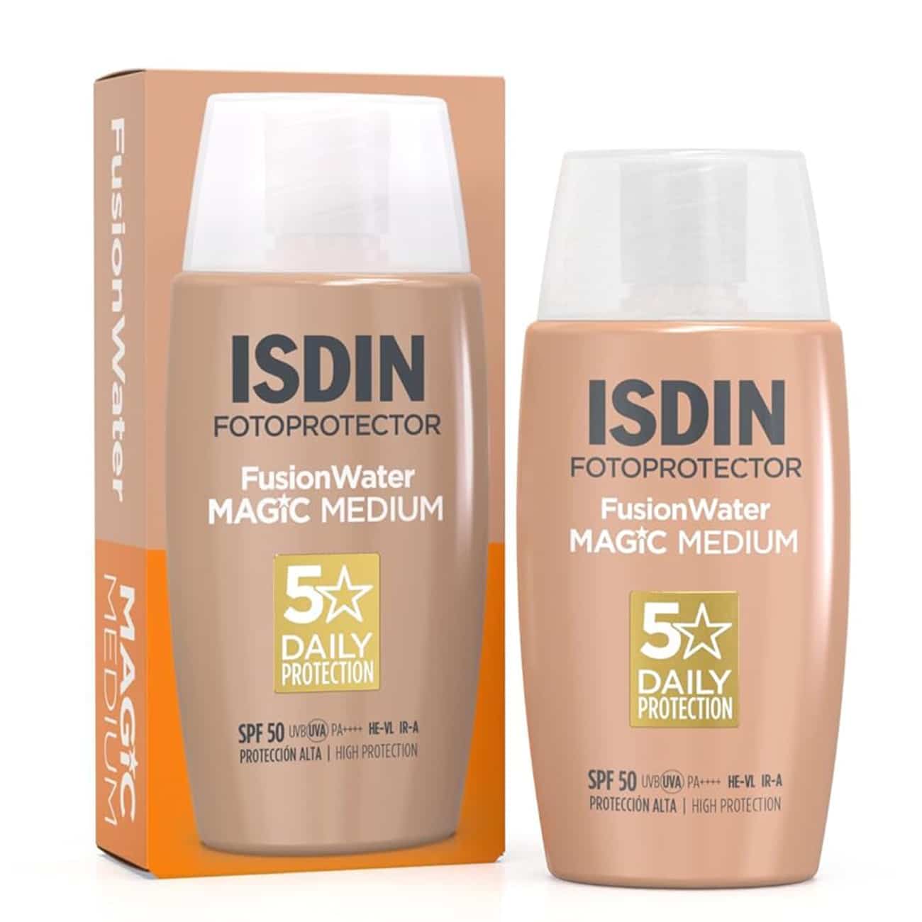 ضد آفتاب رنگی ایزدین ISDIN مدل Fusion Water با SPF50 و حجم 50ml