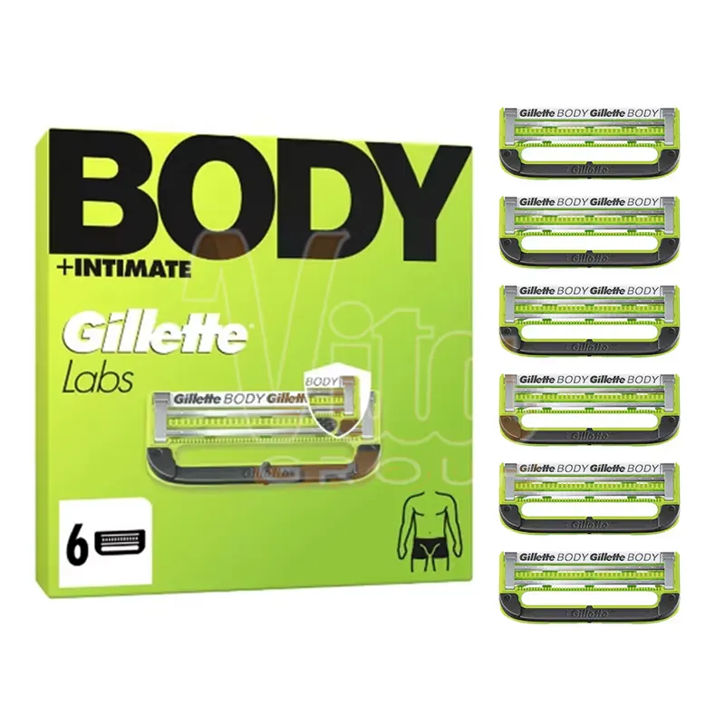 تیغ یدک ژیلت لبز بدن Body + Intimate بسته 6 عددی