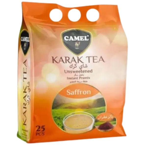 چای کرک کمل زعفران camel karak tea saffron