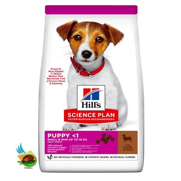 غذای خشک توله سگ نژاد کوچک هیلز با طعم بره Hill’s small &amp; mini puppy with lamb وزن 1.5 کیلوگرم