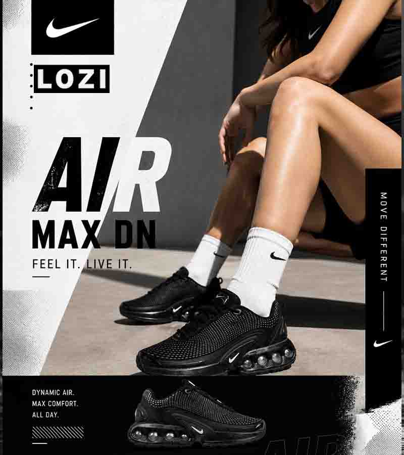 کتانی مردانه و زنانه مشکی NIKE Air Max DN Ultra | مدل 9255
