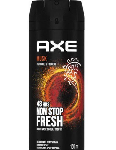 اسپری خوشبوکننده و ضد تعریق بدن مردانه اکس مشک 150میل 48 ساعته Axe Musk Body Spray