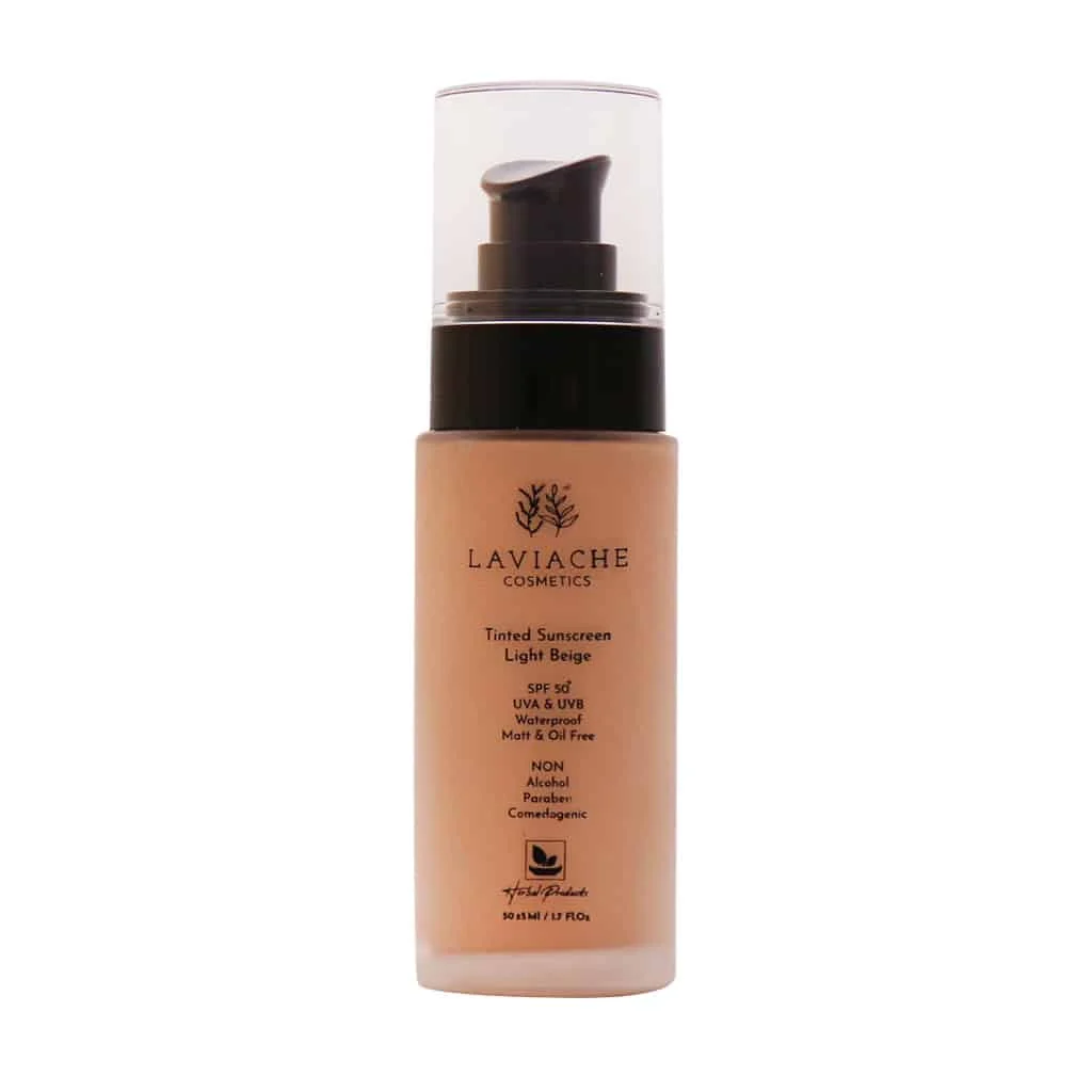 کرم ضد آفتاب رنگی SPF50 لاویاچه مدل ضد آب مناسب انواع پوست