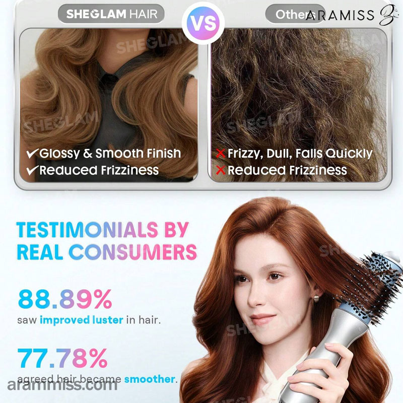 برس سشوار حرفه‌ای شیگلم Cool Shield Blowout Brush Pro — تصویر ۵