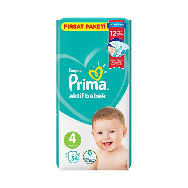 پوشک پریما سایز چهار تعداد 54 عددی