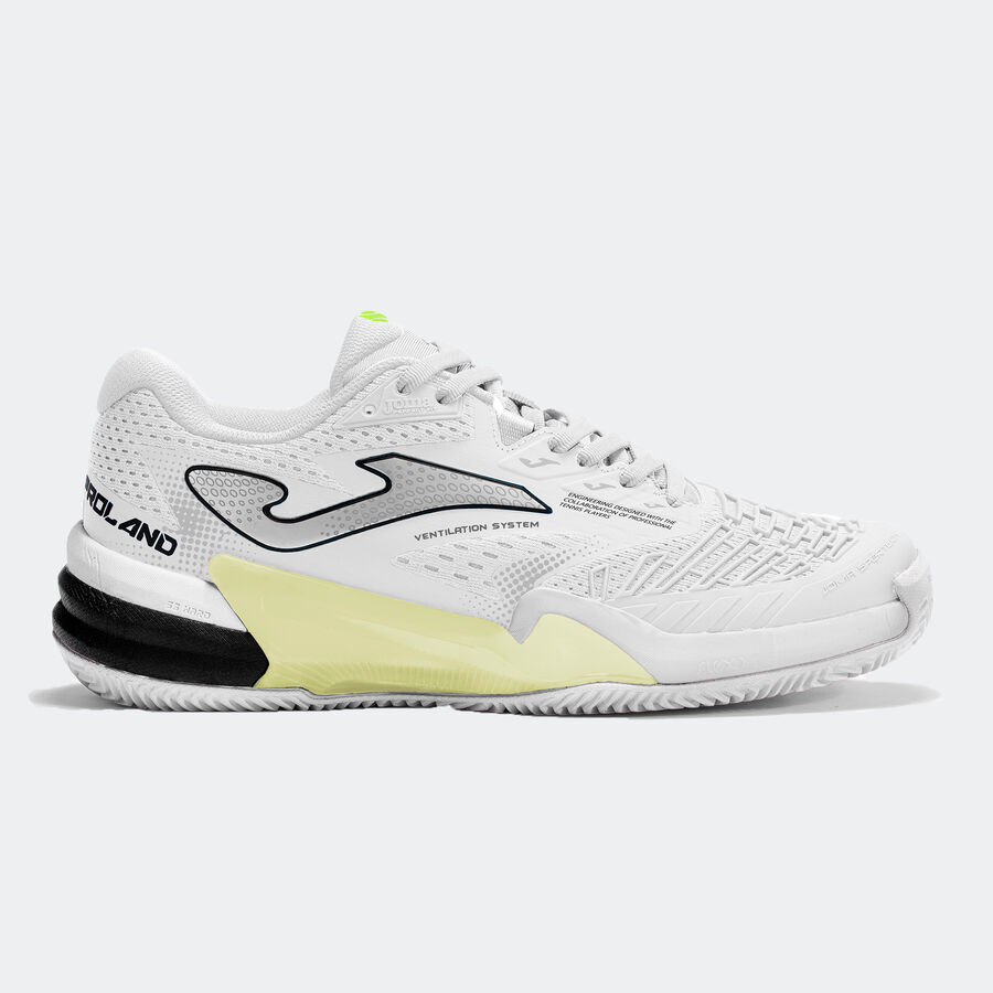 کفش تنیس جوما مدل ROLAND MEN 2602 CLAY MAN WHITE YELLOW