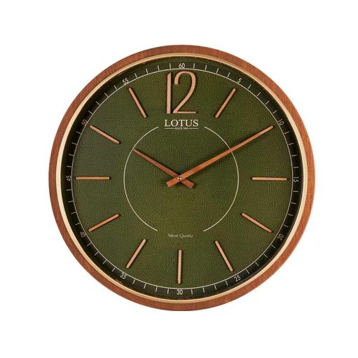 ساعت دیواری لوتوس کد WD-1211 رنگ BR/G-GREEN