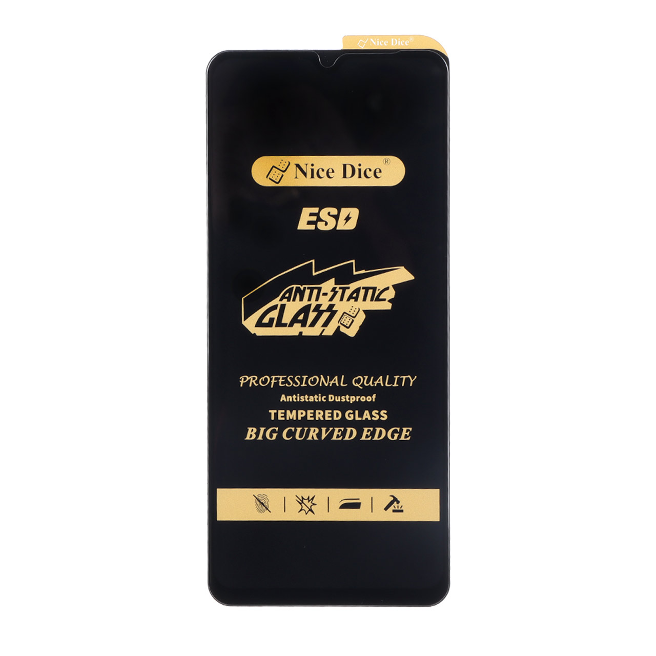 محافظ صفحه نمایش شیشه ای Full Cover ESD Anti Static – Nice Dice مدل Xiaomi Redmi A3 / A3x / Redmi 10C / Redmi 12C / Redmi 11A / Redmi 10 Power / Poco C40 / Poco C55 / C61