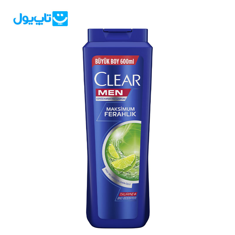 شامپو ضد شوره کلیر Clear مردانه مدل Maksimum Ferahlik رایحه لیمو حجم 600 میلی‌لیتر