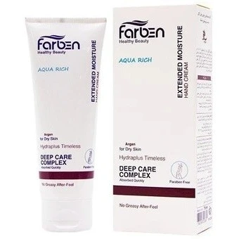 کرم دست آبرسان و مرطوب کننده فاربن (Farben) مدل Aqua Rich حاوی روغن آرگان 75 میل